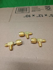 3pck CPS Products AVT45 1/4in SAE Mx1/4in SAE F Knurlx1/4in SAE M Adapters