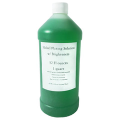 Nickel Plating Kit, 32oz Solution, Anode, Brighteners, Power Supply, Tutorial