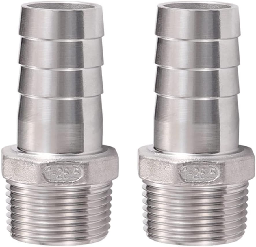 Stainless Steel Hose Barb Fitting,1″ Hose Barb to 1″ Male NPT, for Water Fuel Ai