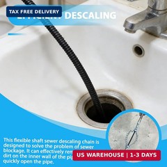 Flex‑Shaft Sewer Descaling Chain, Push-Type Rotary Cable Sewer Dredg, Multi-Purp