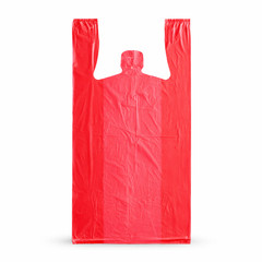 Red Plastic T-Shirt Grocery Shopping Bags 1/6 Large 0.51 Mil 21×11.5×6.5 Bulk
