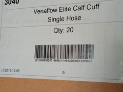 1 Case of Stryker 3040 Venaflow Elite Calf Cuff Single Hose, 20/box, as shown