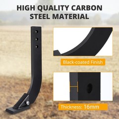 5PCS 16” Box Blade Shank Scarifier Shanks Teeth 3 Holes Box Scraper Shank Black