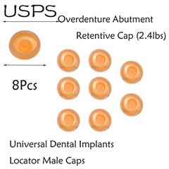 US Dental overdenture Locator Abutment Retention Caps Male Cap Inserts Set