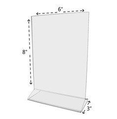 4 Pack 6″W x 8″H Sign Holder Top Load Double Sided Menu Countertop Frame