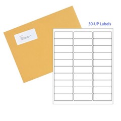 1″ x 2 5/8″ Address Mailing Labels Sheet FBA SKU Labels 30/sheet 30 UP Adhesive