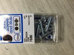 10PK Machine Screws and Nuts Steel Round Head 10-24x/4″ 100PCS TOTAL