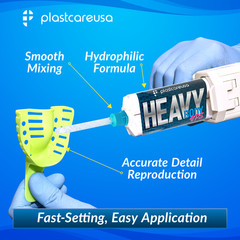 4 x Heavy Body Regular Set Dental Vinyl Polysiloxane Impression Material VPS PVS