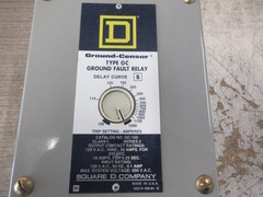 Square D Ground-Censor Type GC Ground Fault Relay GC-100 Ser. 2 Used