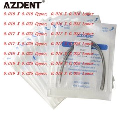 Los alambres de ortodoncia dental rectangular oval arco de acero inoxidable