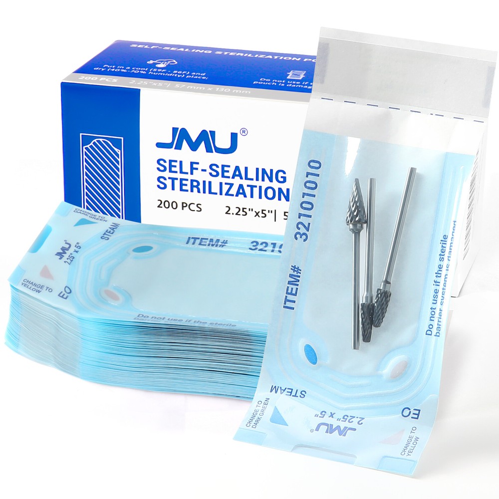 JMU Dental Sterilization Pouches Bag Medical Self Seal Pouch Autoclave to 200