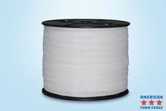 1 1/2″ X 660′ White Polytape Case of 4 Rolls Livestock containment