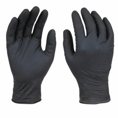 [1000 Pieces] Black Nitrile 4 Mil Gloves Powder Free, Latex Free Size: Large