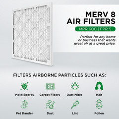 16x20x4 MERV 8 Pleated AC Furnace Air Filters. 4 Pack (Actual Depth: 3-3/4″)