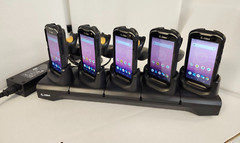 ✅LOT OF 5 Zebra TC56 2D Android Scanners +Cradle +New Cases & Handles!🔥⭐