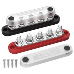DaierTek Power Distribution Block with Cover Mini 5 x 5M6+0S, red or black