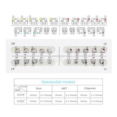 AZDENT Orthodontic Dental Brackets Roth MBT.022/.018 Hooks/Niti Round Arch Wire