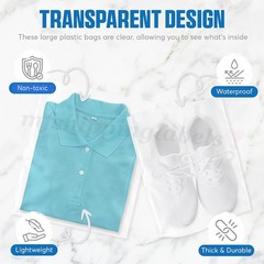 Clear Poly Bags with Suffocation Warning Self Seal Merchandise Packaging For FBA