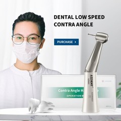 AZDENT Dental 1:1 Slow Low Speed Contra Angle Handpiece Push Button E-Type AZ001