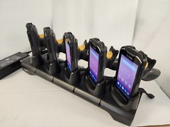 ✅LOT OF 5 Zebra TC56 2D Android Scanners +Cradle +New Cases & Handles!🔥⭐