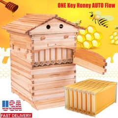 7x Auto Shed Honey Bee Hive Frames + Brood Beehive House Box Complete Beekeeping