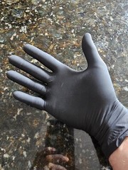Emerald Black Latex Examination Gloves 1 case