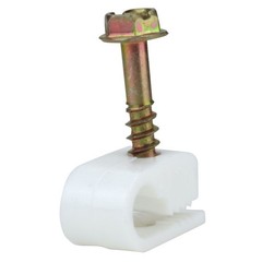 SKY Cable RG-6 Single Flex Cable Clips Screw-In House White Lot Bundle of 1000
