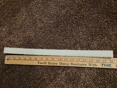 UHMW PE White .188″ (3/16″) Thick x 18″ Length x 1″ Wide strip