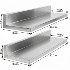 30 in. Stainless Steel Wall Shelf (2 Pack) – 30 in. x 8.6 in. x 3.5 in.