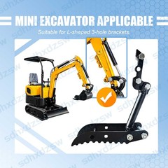 L-Shaped Bracket Hydraulic Thumb Clip For Mini Excavators Attachments 3-Holes