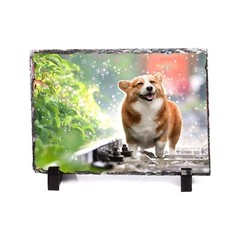 15 Pack 7.87″x11.8″ Sublimation Photo Slate Rock Plaque Blanks w/ Holder