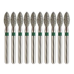 Dental Football Diamond Burs Friction Grip 368/023C Coarse Grit Green Multi-Use