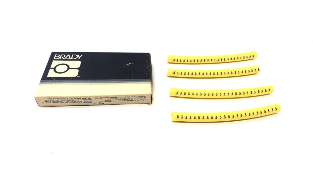 Brady Box of (100pcs) Omni-Grip Sleeve Wire Markers OG2Y-3 (66403) NOS