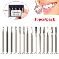 10-100PCS Dental Round Carbide Steel Drills Burs FG Bur for High Speed Handpiece
