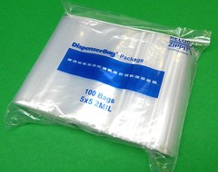 100 5″x5″ Zippit Bags Reloc 2mil Clear Square 5×5 Reclosable Zip Slide Lock 2Mil