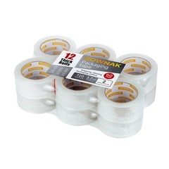 ROWNAK Clear Packaging Tape 12rolls–3.2mil Thick, 2.0 inches Wide,60 Yards Roll
