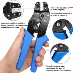 Taiss JST Crimping Tool with 580PCS JST PH Connector Kit 2.0Mm 2/3/4/5/6Pin Hous