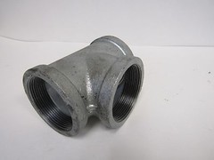 New 6″ Galvanized Steel Straight Tee 6″ X 6″ X 6″ FNPT Thread