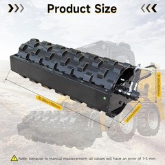 60″ Vibratory Sheepsfoot Roller Compactor for Bobcat Skid Steer | Soil Roller