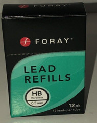 NEW FORAY Lead Refills,0.5 mm,HB Hardness. Pack Of 12 SHIPS N 24 HOURS