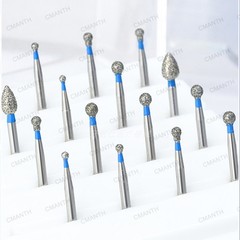 20PCS Dental Diamond Burs TC Taper Conical FG High Speed Bur Extra Fine Grit 859