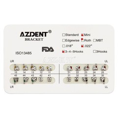 AZDENT Dental Ortho Brackets MINI Roth.022 345 Metal/Ceramic Self-ligating Brace