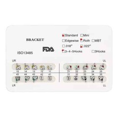 Dental Orthodontic Brackets Braces Mini Standard Roth MBT.022/.018 Hooks 3/3-4-5