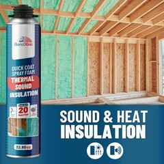 BondXtra Spray Foam Insulation Kit (36 x 32.80 oz/930 gr720 Brd ft) Self Expan