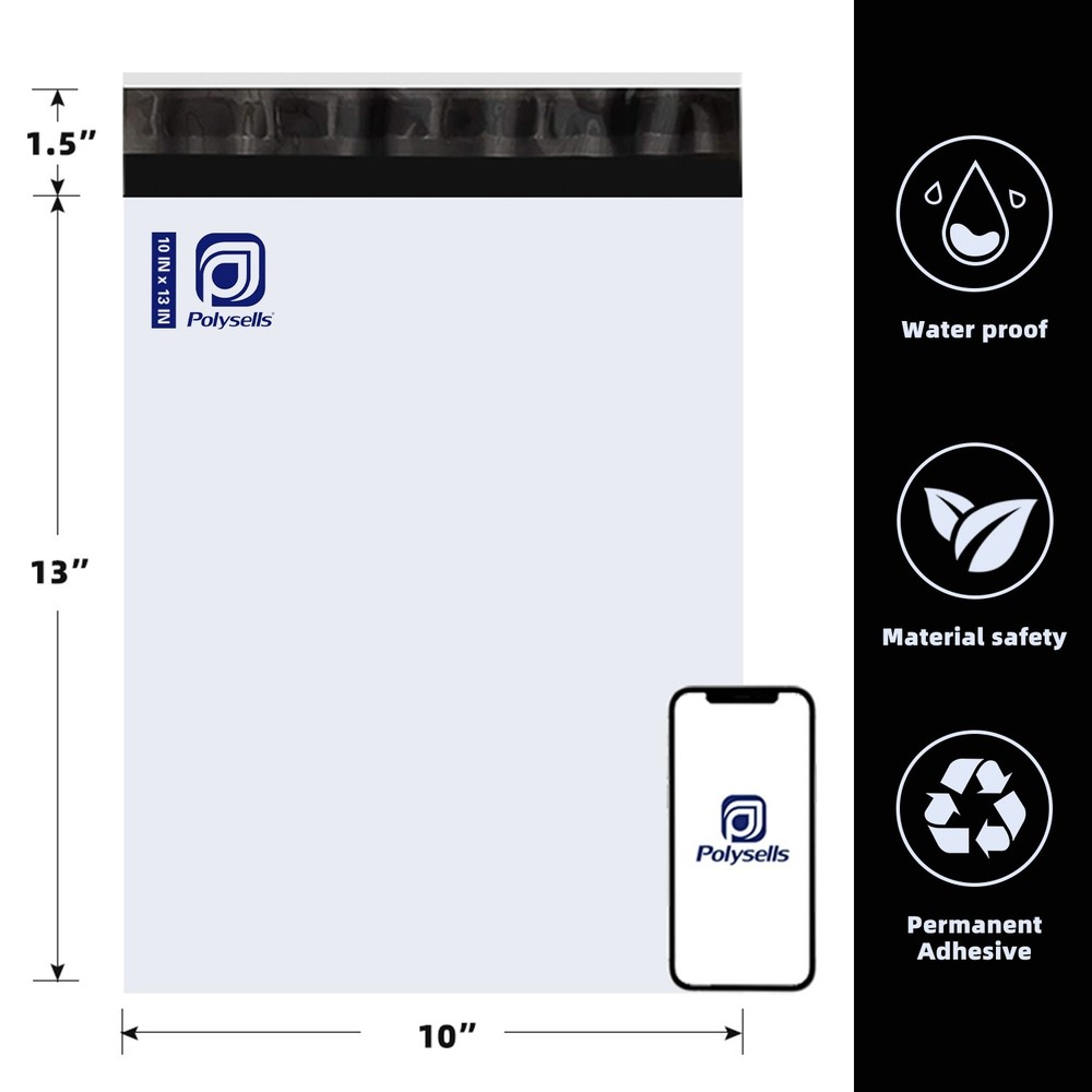 100 10X13 Poly Mailers Envelopes Self Sealing Shipping Mailers Bags POLYSELLS US