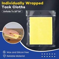 Tack Cloth 16-Pack 18×36 Inch Wax-Free Silicone-Free Woodworking Painting