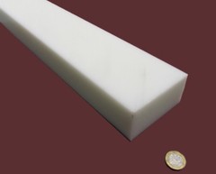 Hdpe White Bar 2.0″ Thick x 4.0″ Wide x 36″ Long