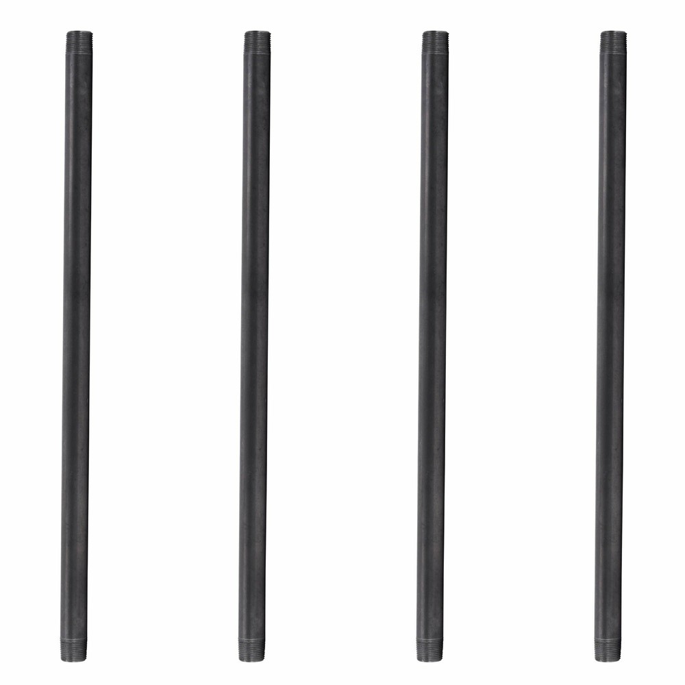 3/4 in. X 24 in. Black Pipe 4 Pack