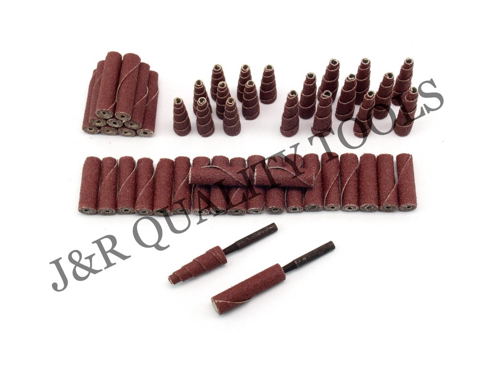 52 PC MINI SANDING CONE ENGINE PORTING ASSORTMENT KIT 80 and 120 Grit 25,000 rpm