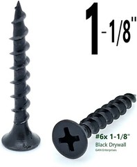 Phillips Bugle Head ( 3/4″ – 6″ ) phosphate Black Coarse Drywall / Wood Screws